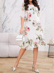 FJØRNA Violeta elegante vestido de gasa blanco, flowy dress with delicate fabric and elegant design, perfect for special occasions.