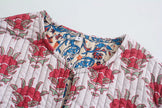 Patchwork Print Jacket Women Lightweight Cotton Relaxed Fit