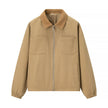 Lightweight Jacket Women Zip Front Pockets Straight Fit