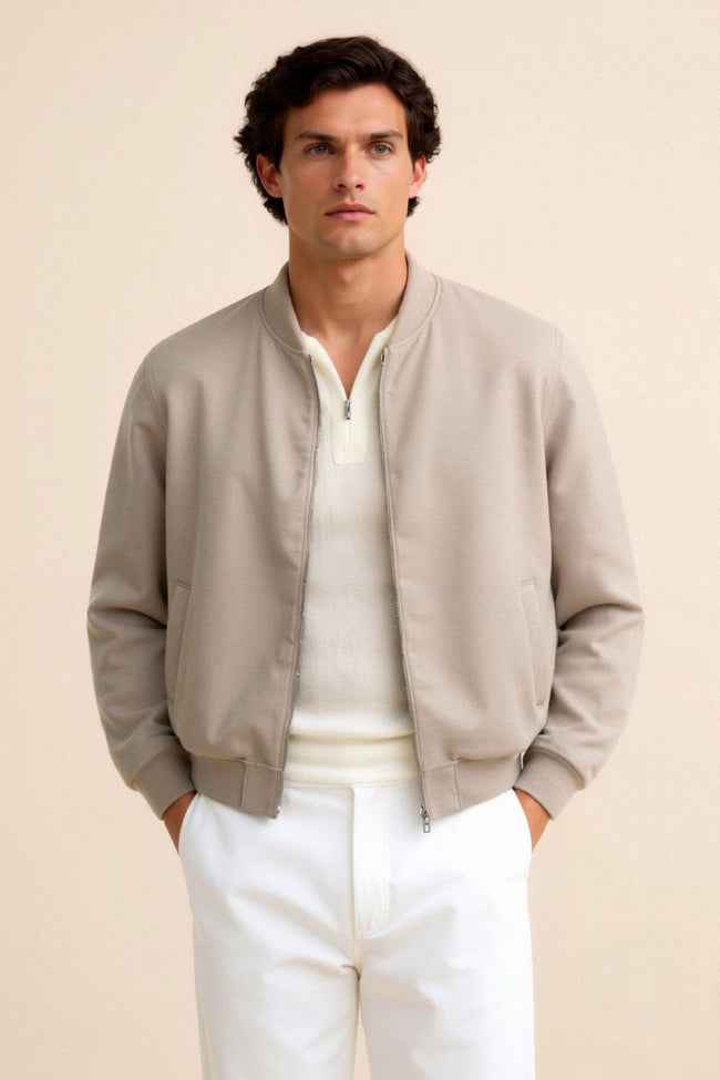 Daniel | Slim-Fit Zip-Up Bomber Jacket for Men