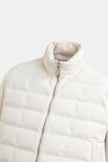 Padded Jacket Men Straight Collar Structured Regular Fit Cotton Blend