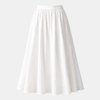 FJØRNA high-waist white A-line maxi skirt for women, flowing design, full-length with soft fabric, stylish and elegant.