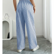 FJØRNA women's lightweight summer trousers with drawstring and striped pattern, casual and comfortable for warm weather.