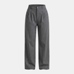 FJØRNA women's pinstripe high-waisted wide-leg trousers, stylish and tailored pants with a modern fit, shown on a model.