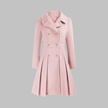 Double-Breasted Coat Women Long Sleeve Tailored Button Front