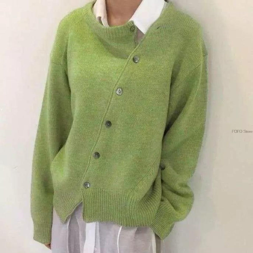 Alyssa | Women's Versatile Button-Front Sweater Pullover with Wrap Cozy Elegant Soft