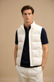 Gilet Vest Men Sleeveless High Stand Collar Zip Regular Fit