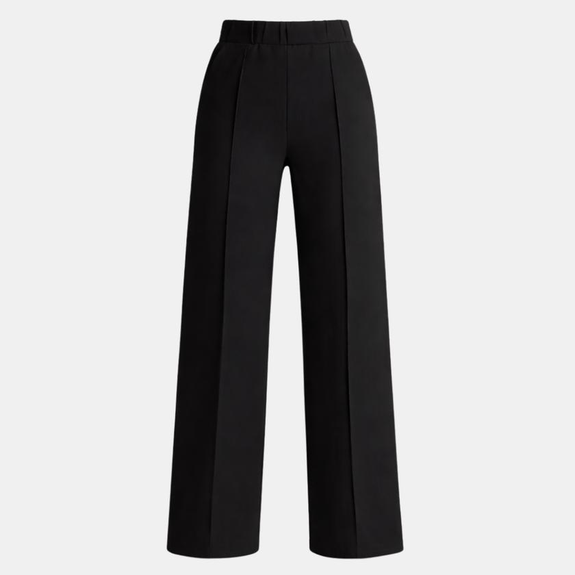 FJØRNA women's high-waist wide-leg trousers, tailored loose pull-on pants with a relaxed fit and modern style.