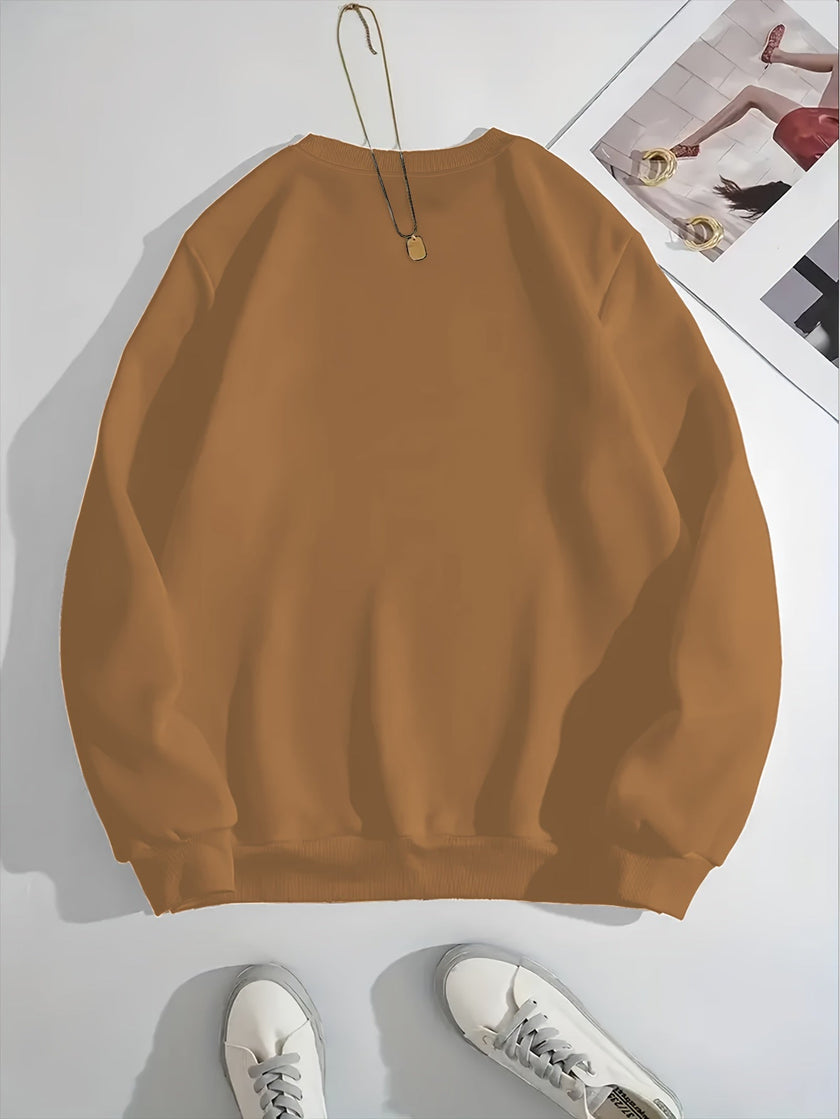 Lavinia | Women's Oversized Long Leopard Crew-Neck Knit Christmas Sweater