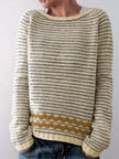 Women's | Women's Chic Knit Striped Sweater Pullover