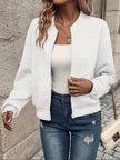 Birgit | Women's Quilted Crew-Neck Long-Sleeve Zip Bomber Jacket