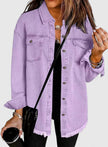 Denim Jacket Women Relaxed Fit Oversized Pockets