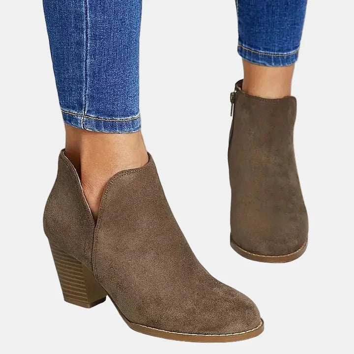 Hailey | Women's Block Heel Ankle Boots with Comfortable Casual Everyday Walking