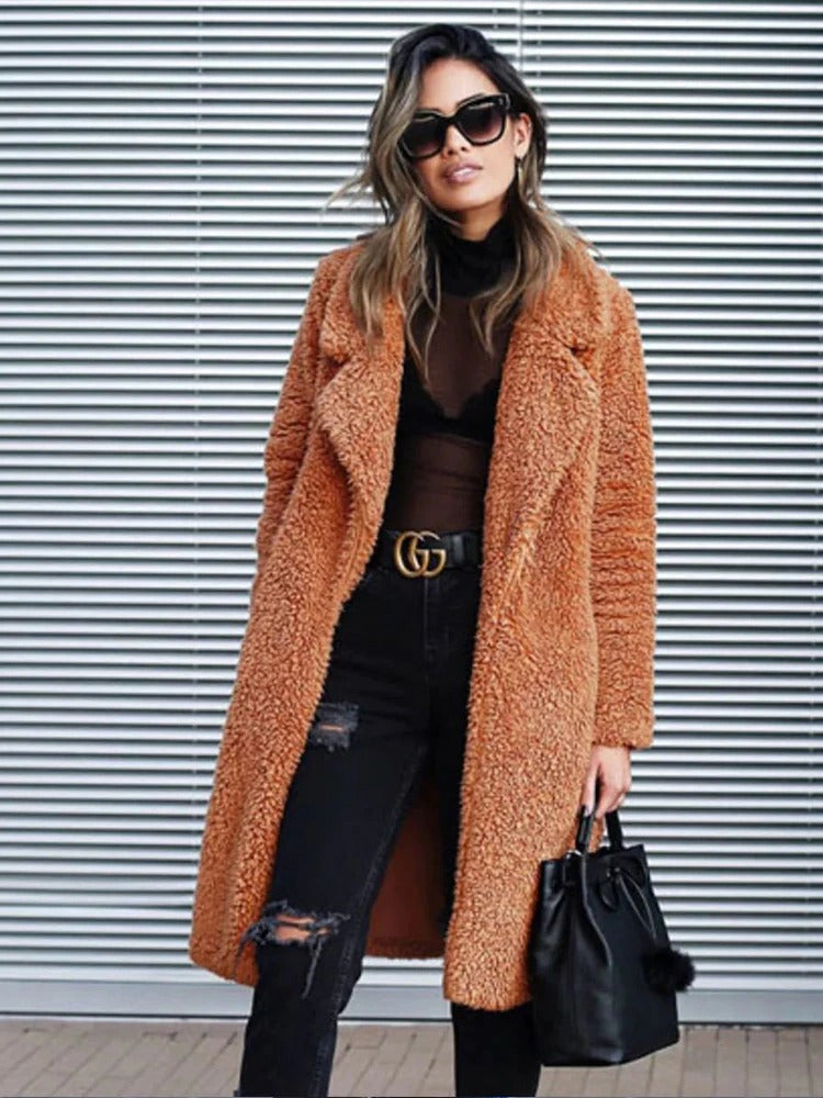 Vivienne | Women's Longline Teddy Winter Coat