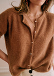 Brisley | Women's Versatile Slim-Fit Knit Crew Neck Cardigan Sweater with Cozy for Layering