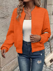 Birgit | Women's Quilted Crew-Neck Long-Sleeve Zip Bomber Jacket