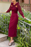 FJØRNA white midi dress for women, elegant and stylish with a classic midi cut, perfect for formal or special occasions.