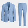 FJØRNA men's summer two-piece suit set with wedding pants, stylish and lightweight for formal occasions and summer events.