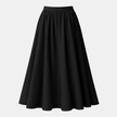 FJØRNA high-waist white A-line maxi skirt for women, flowing and elegant, shown in a full-length view.
