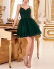 Mint green tulle cocktail dress for women by FJØRNA, featuring a fitted bodice and flowing skirt, perfect for special occasions.