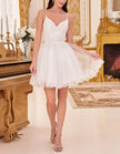 Mint green tulle cocktail dress for women by FJØRNA, featuring a flowing tulle design and elegant fit.