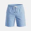 Men's striped relaxed drawstring shorts by FJØRNA, casual summer shorts with a comfortable fit and bold stripe pattern.