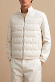 Padded Jacket Men Straight Collar Structured Regular Fit Cotton Blend
