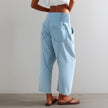 Women’s wide-leg denim trousers by FJØRNA, stylish and comfortable pants with a relaxed fit and classic denim wash.