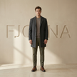FJØRNA retro leather Chelsea boots for men, stylish black shoes with elastic side panels and sleek design.