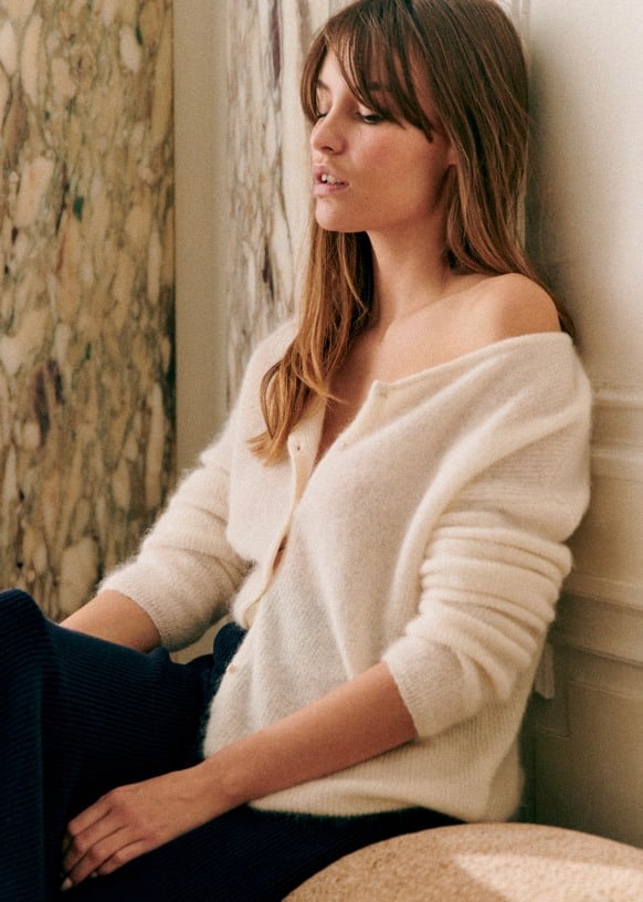 Brisley | Women's Versatile Slim-Fit Knit Crew Neck Cardigan Sweater with Cozy for Layering