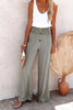 Lightweight summer women's trousers by FJØRNA featuring high waist and smocked waistband, shown in a relaxed fit.