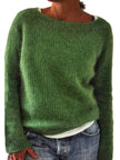 Matilda | Women's Relaxed-Fit Crew Neck Knit Sweater with Long Sleeves for Layering