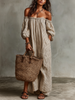 FJØRNA linen maxi dress, casual flowy dress with relaxed fit and natural fabric, perfect for warm weather and daytime wear.