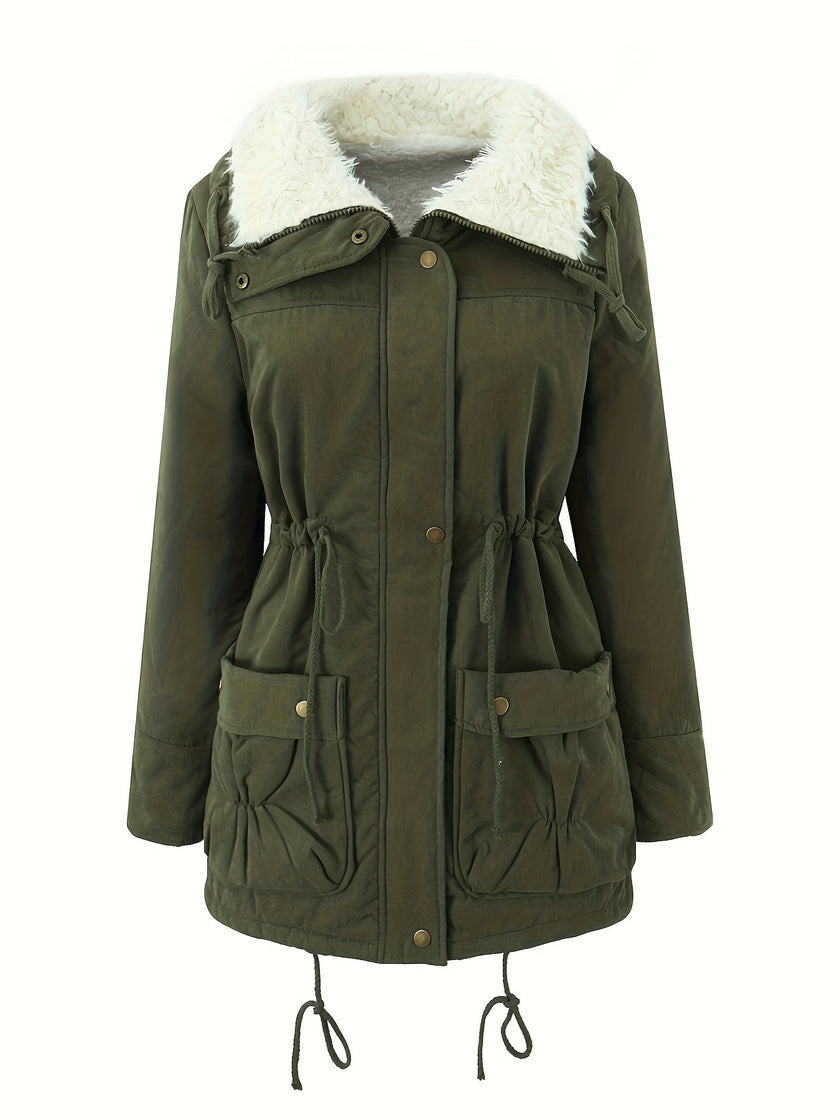 Parka Jacket Hooded Lined Mid Length Winter Coat | Carolyn