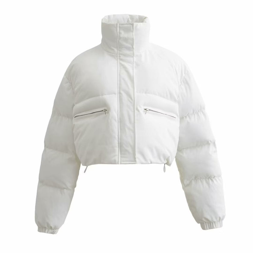 Cropped Jacket Women Oversized Relaxed Fit