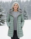 Danique | Women's Longline Hooded Fleece-Lined Winter Puffer Coat