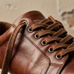 Men's genuine leather shoes by FJØRNA, stylish smart leather shoes featuring sleek design and polished finish.