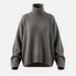 FJØRNA women's wool turtleneck sweater in cozy knit, featuring a high neck and classic fit, perfect for cold weather.