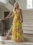 FJØRNA women's sleeveless summer maxi dress with a flowy, lightweight fabric, perfect for warm-weather wear.