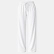 FJØRNA women's wide-leg drawstring lounge trousers, loose pull-on pants with a relaxed fit and comfortable waistband.