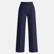 FJØRNA women's high-waist wide-leg trousers with a loose fit, pull-on style, made from lightweight fabric, shown on a model.