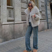 Faux Fur Coat Women Lined Winter