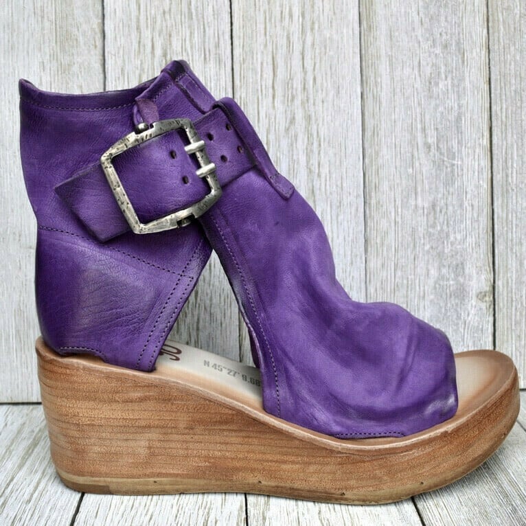 FJØRNA women's orthopedic boho wedge sandals with cushioned soles and ankle straps, stylish support for comfortable summer wear.