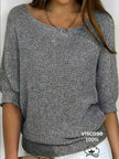 Knit Sweater Open Knit Relaxed Fit Lightweight Pullover Jumper | Judith