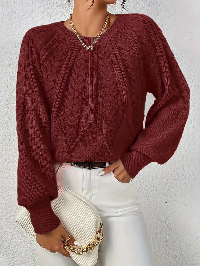 Briona | Women's Classic Sweater Pullover with Wrap Elegant Soft for Layering