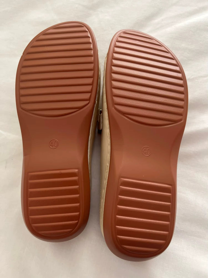 FJØRNA women's orthopedic wedge heeled sandals with supportive straps and cushioned sole, designed for comfort and style.