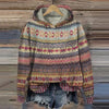 Anouk | Women's Cozy Ethnic Print Hoodie with Ribbed Cuffs for Layering