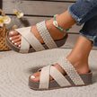 FJØRNA women's orthopedic leather sandals with arch support, featuring a stylish design and cushioned footbed for comfort.