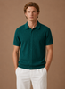 Men's FJØRNA textured polo shirt with breathable fabric, short sleeves, perfect for smart casual and casual wear.