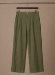 Men's relaxed fit linen cotton summer trousers by FJØRNA, featuring a comfortable, breathable design and casual style.